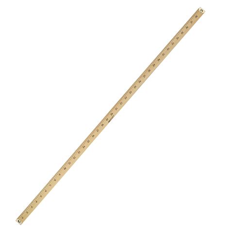 Wooden Yardstick Ruler with Metal Edges 